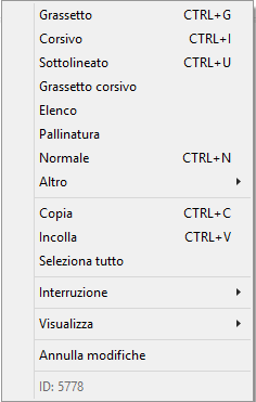 Formattazione del testo